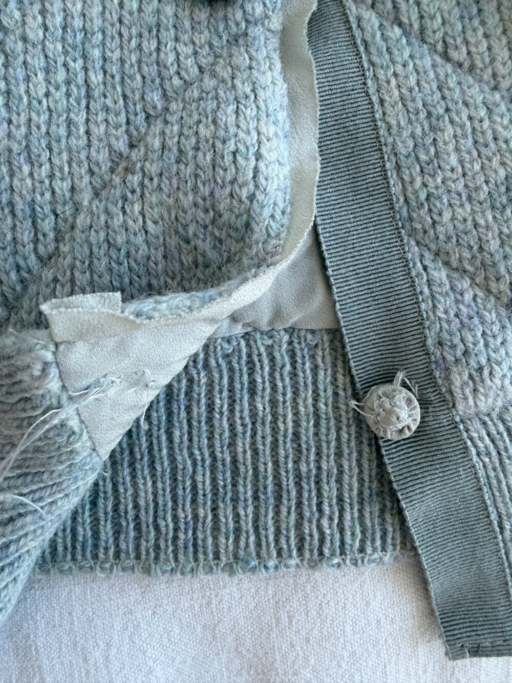 Vintage Prada Quilted Asymmetic Cardigan - Needs Repairs - Picture 5 of 9